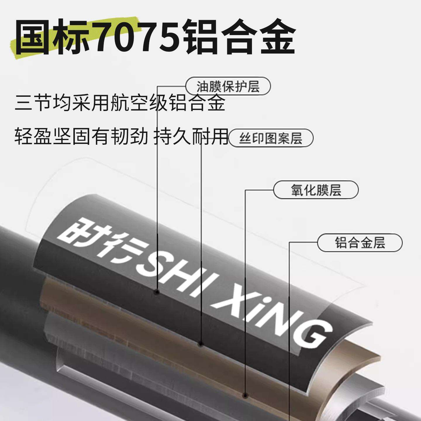 严选7075铝合金登山杖外锁手杖专业户外爬山折叠超轻伸缩徒步男女