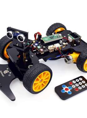 格物创意树莓派Pico智能四轮小车Python STEM编程学习套装