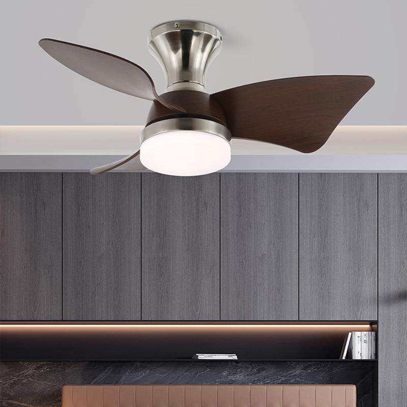 中古风餐厅吸顶风扇灯客厅卧室书房吊扇灯家用复古一体电扇灯中山