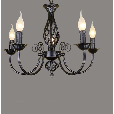 蜡烛吊灯美式简约复古灯具 厂家直销简欧家用餐厅卧室吊灯创意