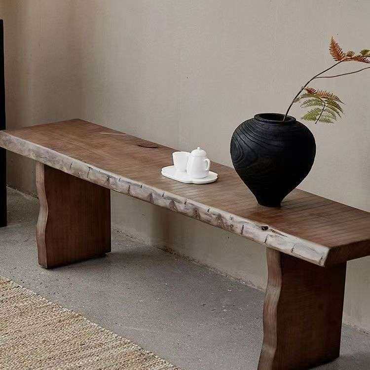大板茶桌实木加厚现代新中式禅意原木餐桌茶几办公室功夫泡茶桌