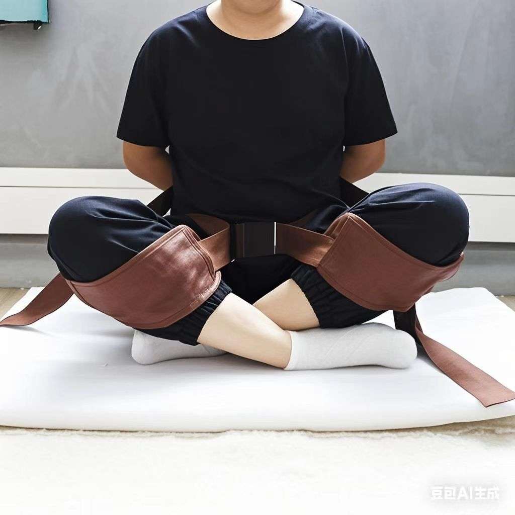打坐腰带绑带禅修腰带 双盘带 打坐带 护腰带矫正脊椎人体工程学