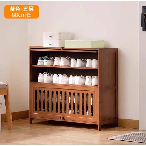 家用门口鞋柜高款立式入户柜一体柜门外走廊用极窄入户大容量多层
