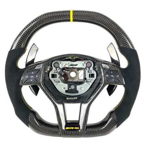适用于奔驰CLS W204 W216 W207 AMG A/B/C级方向盘碳纤维改装