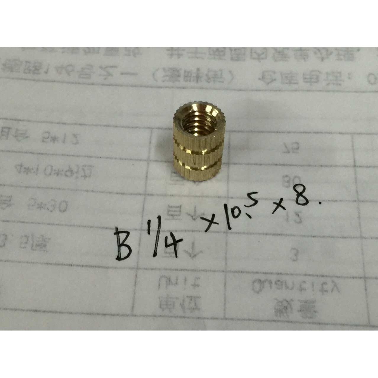 订造英制盲孔铜嵌件,二条槽铜注塑铜螺母,铜花母,铜嵌入式螺母