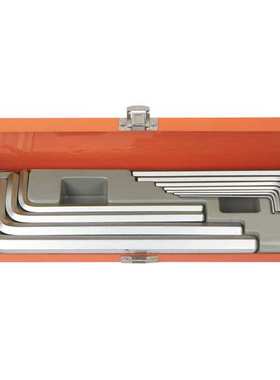 钢盾工具 12件套S2合金钢公制加长平头内六角扳手S050025