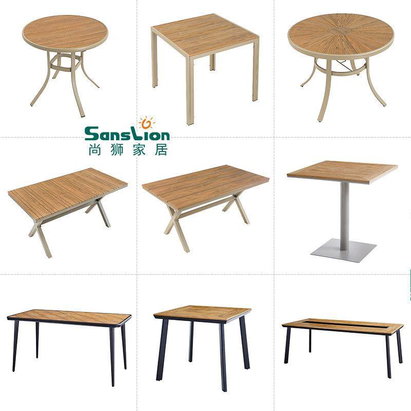 户外桌子简约油印台柚木色阳台花园露台塑料木奶茶店塑木桌椅单桌,商业/办公家具,公共椅,淘宝优惠券,粉丝福利购,淘宝优惠卷