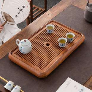 家用茶盘2024新款小型高端实木花梨木干泡茶台托盘客厅储水式茶海