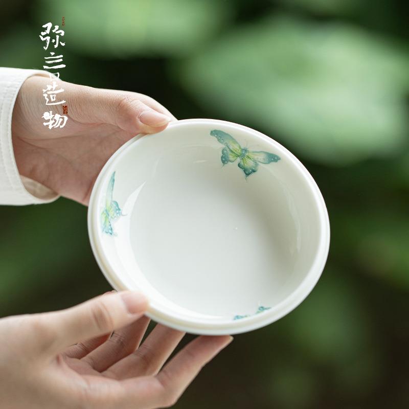 弥言纯手工陶瓷蓄水壶承家用盖碗茶壶隔热垫日式干盘盘茶台茶点盘