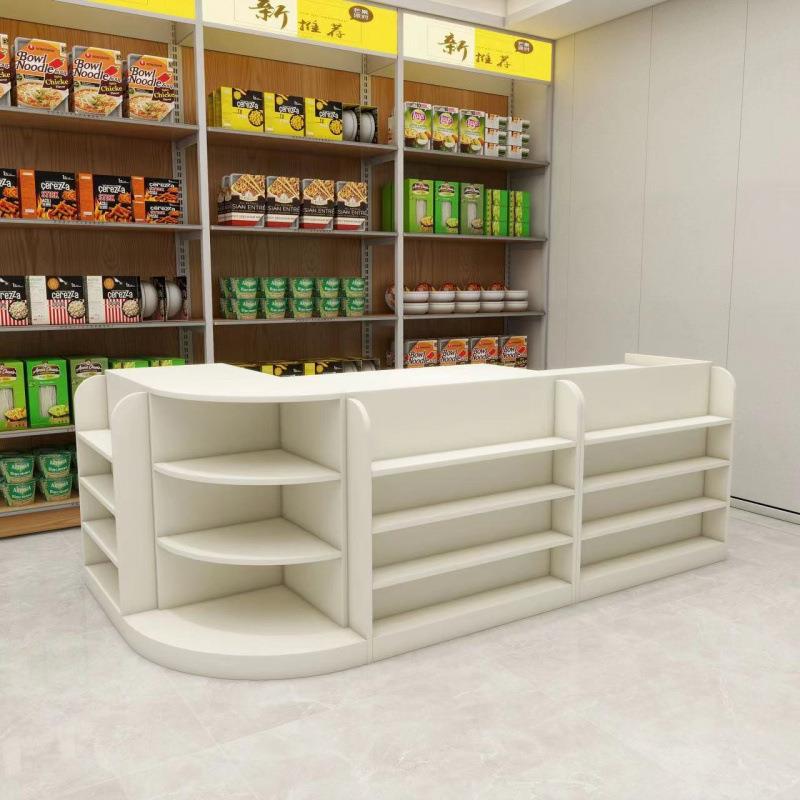 超市便利店母婴店收银台现代小型木质转角多功能简约组合吧台