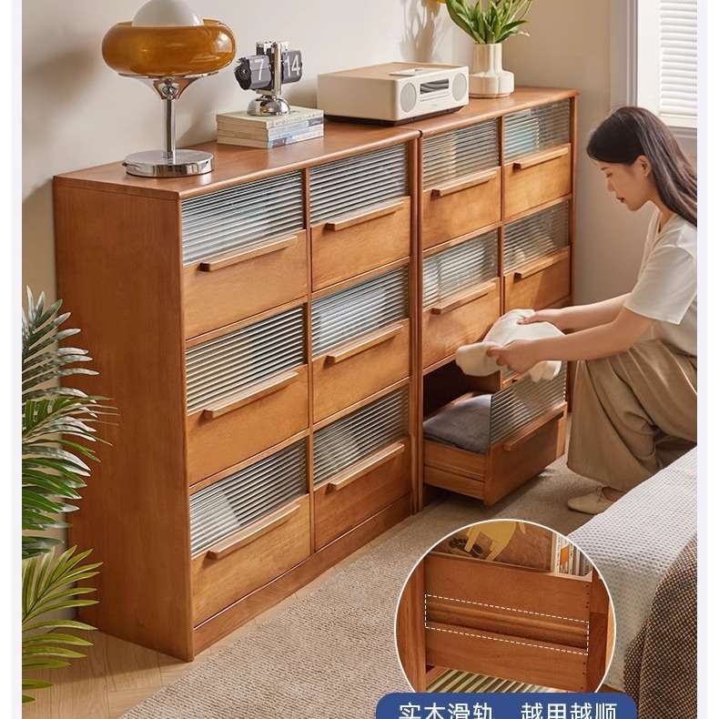 实木书柜收纳柜简约自由组合置物柜落地客厅卧室格子柜展示餐边柜