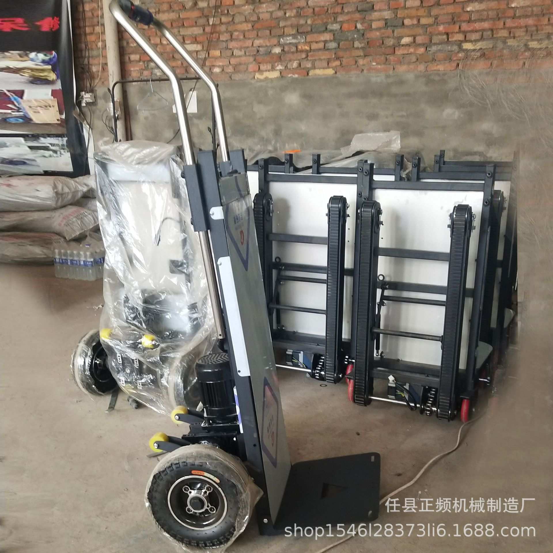正频商用电动爬楼机大电瓶仓库工地爬楼车家电建材拉货上楼梯神器