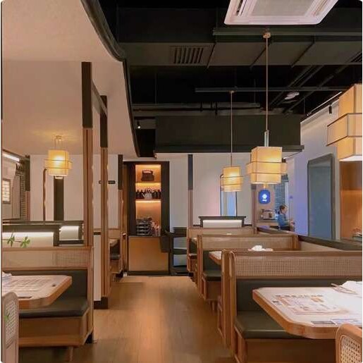 酒店餐厅吊灯火锅店茶室新中式茶奶茶店甜品店日式布艺灯装饰花灯
