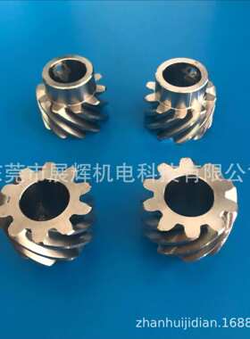 主传动轴SUS螺旋齿轮10T*M2*OD32*L32*ID(16x15D)滚齿加工304#