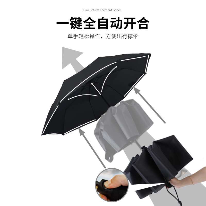 德国 EuroSchirm风暴伞 一甩即干轻量防晒自动晴雨两用折叠伞3032