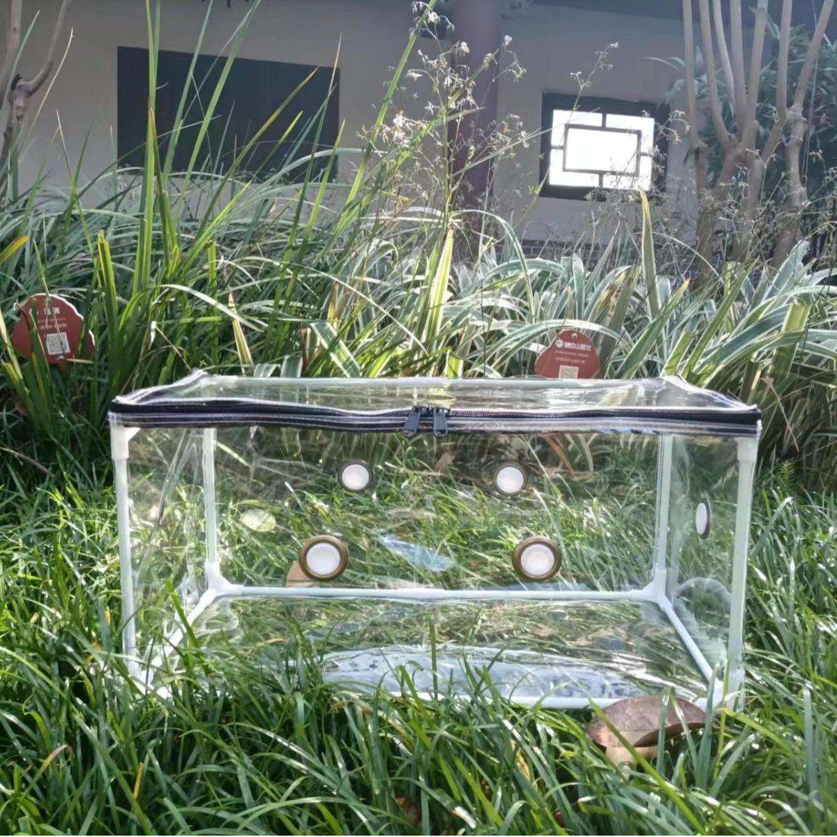 全透明蘑菇种植棚闷养箱小型多肉等植物室内种植花房开孔可调节