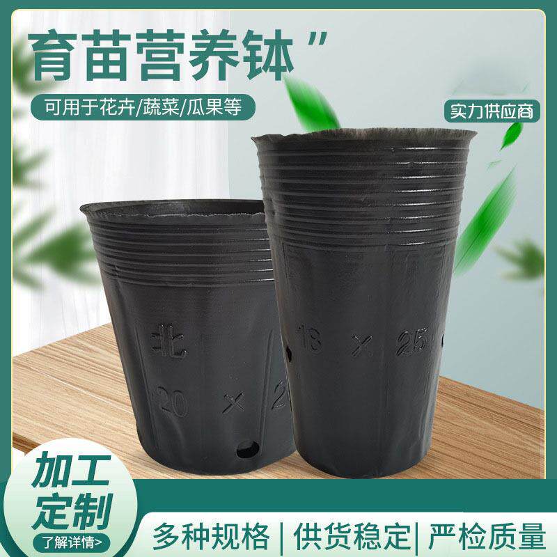 塑料营养杯育苗杯 家庭植物营养杯黑色加厚园艺花卉营养钵