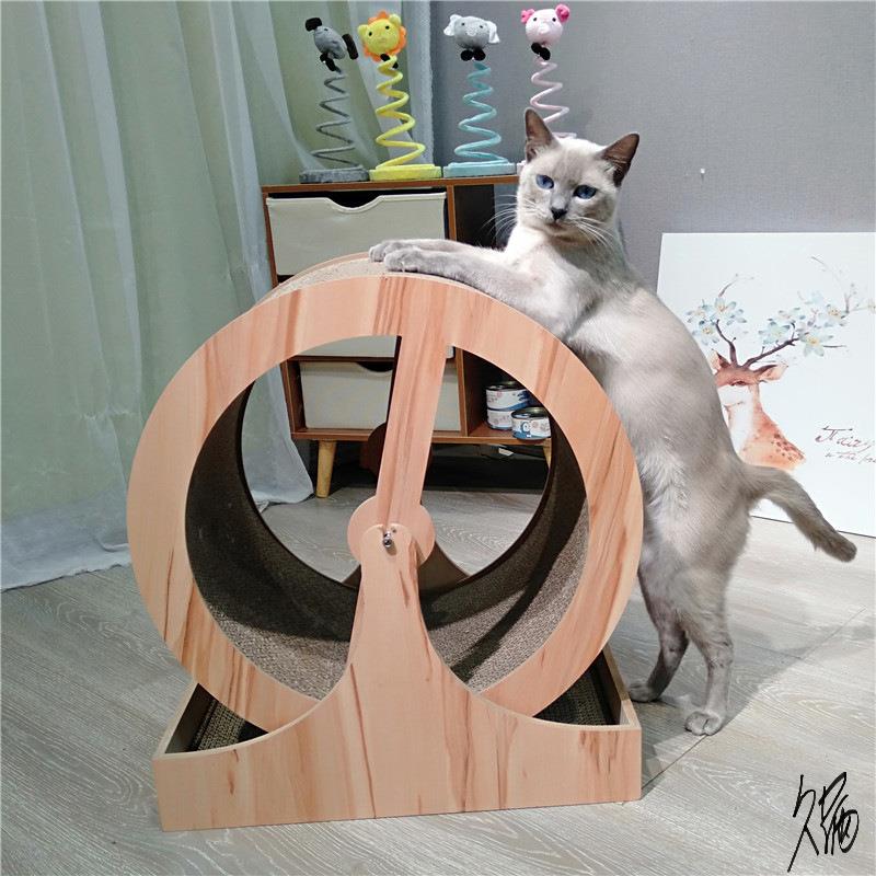 跑步机 宠物猫窝木轮瓦楞纸跑步机抓板猫新款猫咪抓板猫猫宠物猫