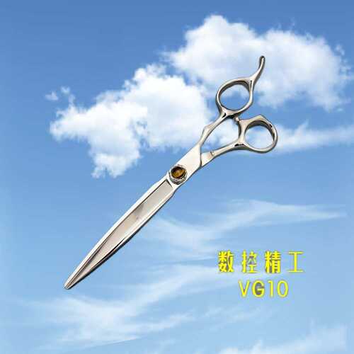 7寸数控美发剪刀 七寸平剪 CNC理发剪刀 平剪 VG10 QK-7寸 剪刀厂