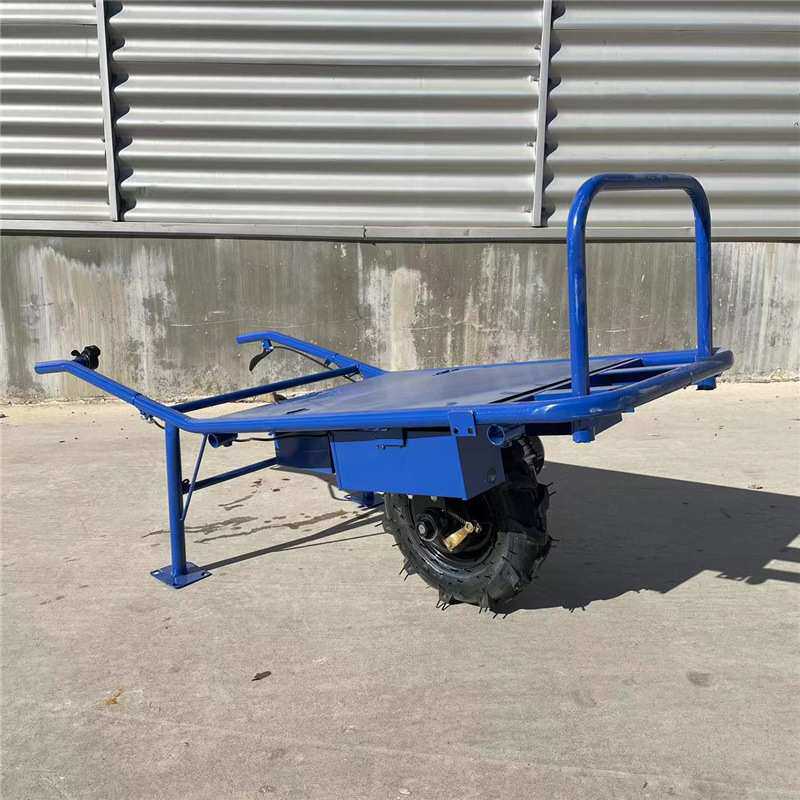 果园大棚运输独轮车家用小型电动手推平板车物流园拉货搬运鸡公车