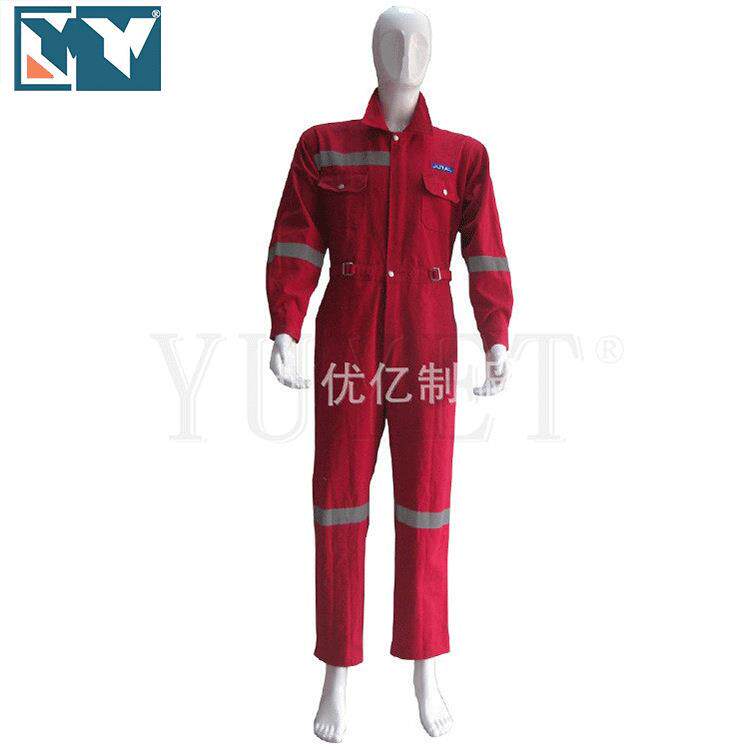 棉阻燃连体服芳纶性阻燃防火服厂家直供防火阻燃连身衣防火