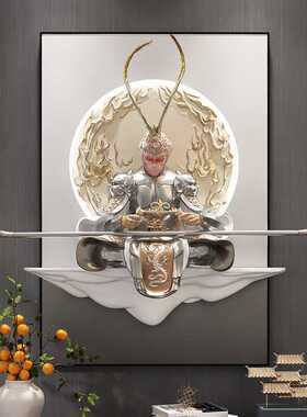 LED灯画斗战神佛入户玄关装饰画客厅齐天大圣孙悟空立体浮雕挂画