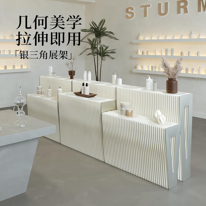 青美货架展示柜台中岛线下实体样品珠宝模型产品多层置物陈列架