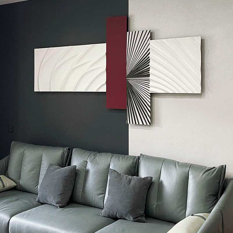 现代简约客厅装饰画高档大气沙发背景墙壁画横幅3D立体浮雕墙体画,3C数码配件,摄像机配件,淘宝优惠券,粉丝福利购,淘宝优惠卷