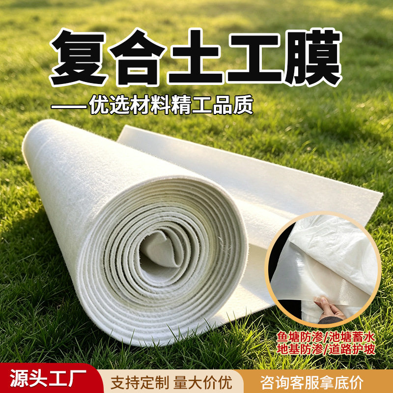 复合土工膜保湿抗拉耐撕扯耐老化防渗膜鱼塘蓄水池河道防水护坡