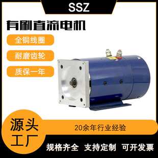 48v1.3kw集装箱车翼展卡车尾板马达液压动力单元有刷直流串励电机