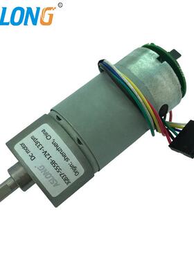 JGB37-555B霍尔编码器直流减速电机电压12V转速640rpm400rpm200