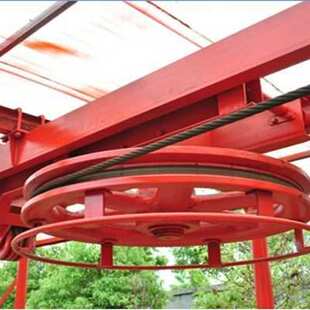 矿山机械索道托压轮架空装置钢丝绳索道迂回轮双托轮张紧收紧装置