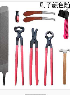 修马蹄钉掌八件套 修蹄工具剪蹄钳压钉钳马蹄锉修蹄刀 亚马逊跨境