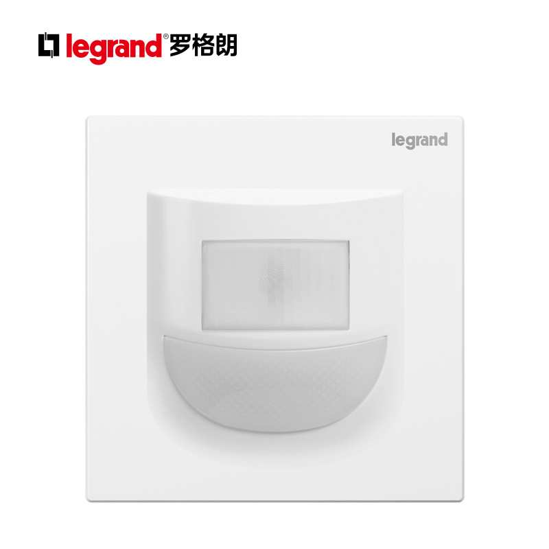 罗格朗玉兰白地脚灯嵌入式人体感应楼道壁脚灯86型过道LED小夜灯