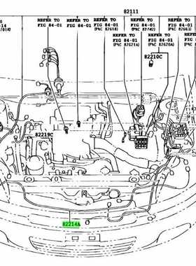 适用丰田82114-52010凯美瑞前雷达线束发动机4号线