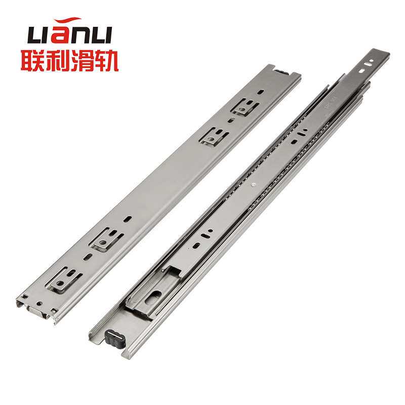 供应45宽全304不锈钢滑轨ESR-45三节不锈钢导轨IDC31抽屉轨道滑轨