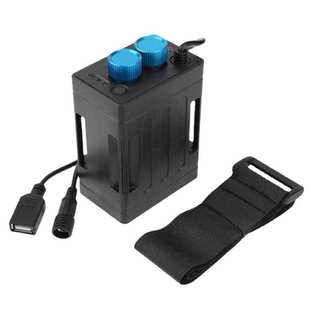 山地自行车灯前灯移动电池盒USB夜骑电源盒防水5V8.4V18650电池组