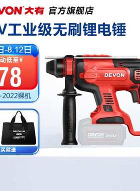 大有（Devon） 20V无刷多功能锂电锤DRH工业级混凝土电镐锤钻打孔