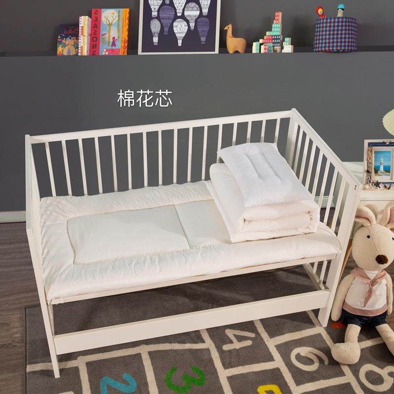 宝宝幼儿园午睡午托班被子三件套水洗棉布含芯小床被褥床品