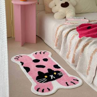 ins风可爱猫咪异性家用卧室床边毯客厅地毯浴室吸水地垫防滑耐磨
