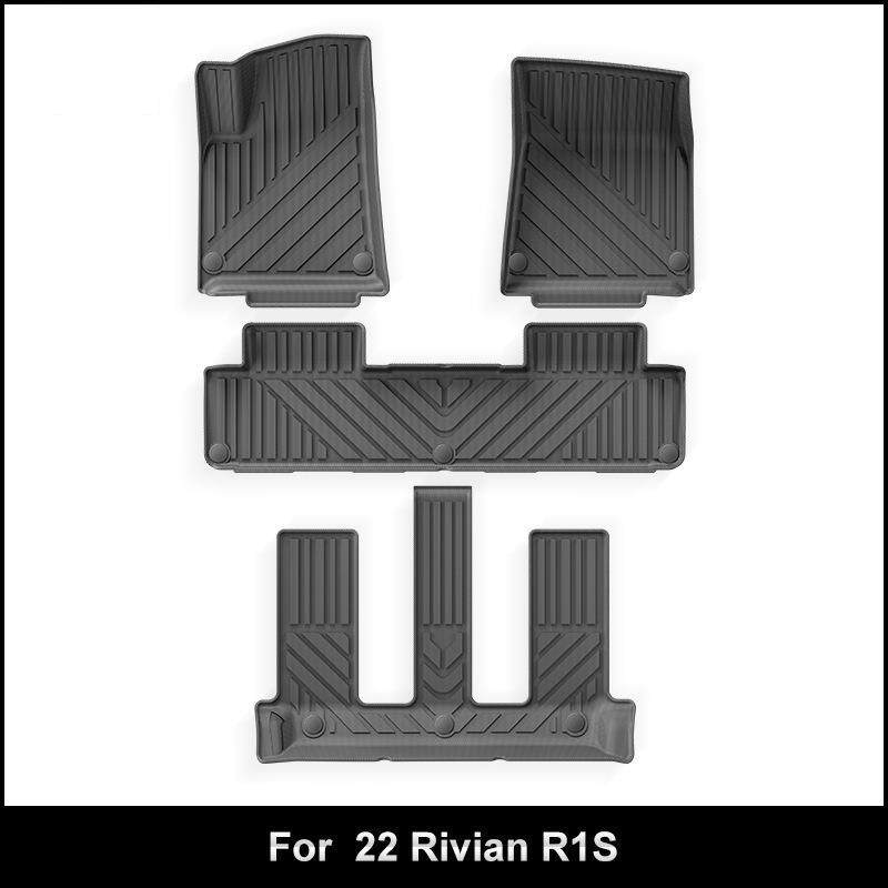 适用于22-24款里维安Rivian R1S汽车脚垫TPE脚垫后备箱垫子跨境