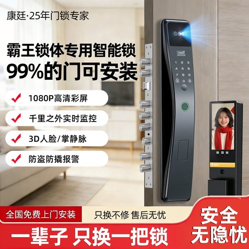霸王锁体专用智能锁-带监控录像