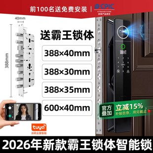 霸王锁体智能锁新款家用防盗门新型指纹密码锁电子锁入户大门门锁