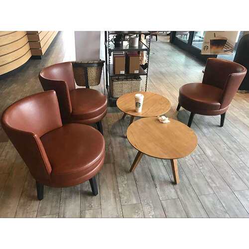 咖啡厅甜品店奶茶店美式圈椅现代时尚个性圆形沙发洽谈区办公室椅