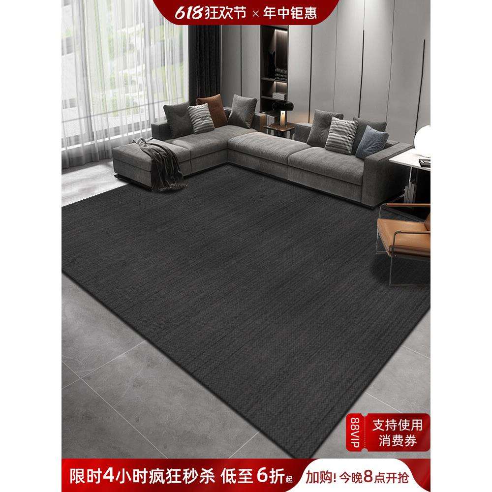 沙发茶几可擦地垫家用客厅地毯卧室纯色毯摄影棚高级轻奢隔音免洗
