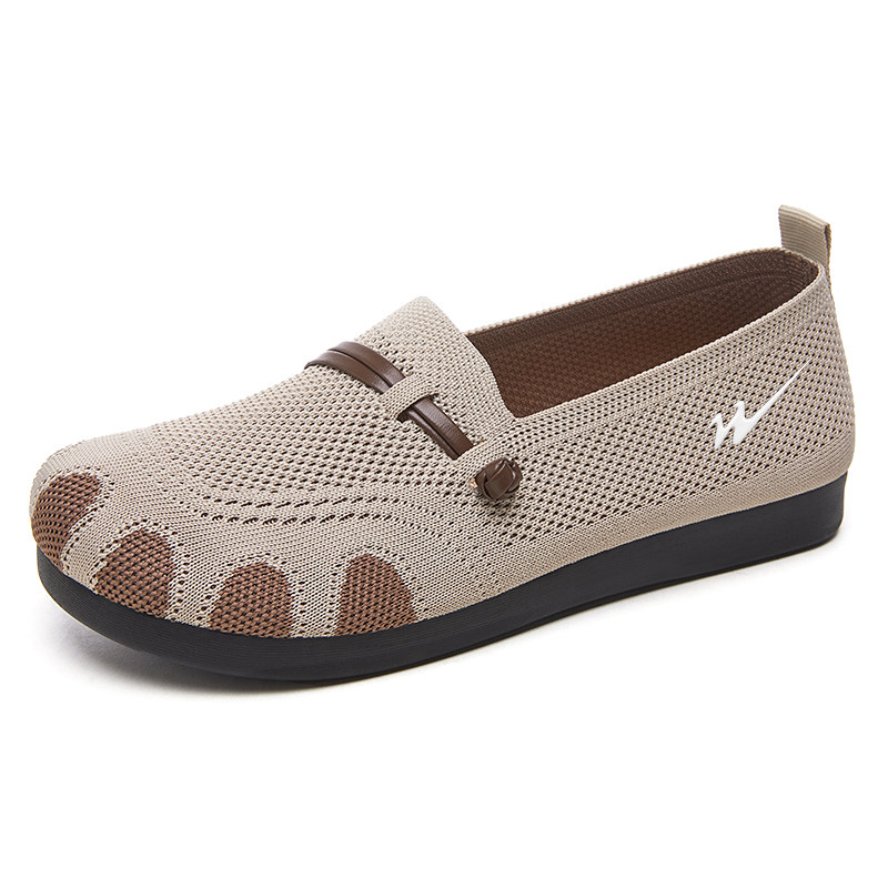 双星新款女鞋飞织透气网面休闲豆豆鞋休闲软底防滑平底舒适妈妈鞋,女鞋,网面鞋,淘宝优惠券,粉丝福利购,淘宝优惠卷