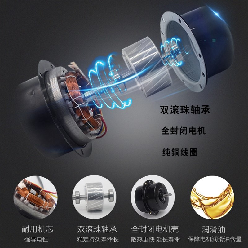 36V42V工地船用车机排气扇12伏电瓶抽油烟机电动风室外烧烤摊外壳
