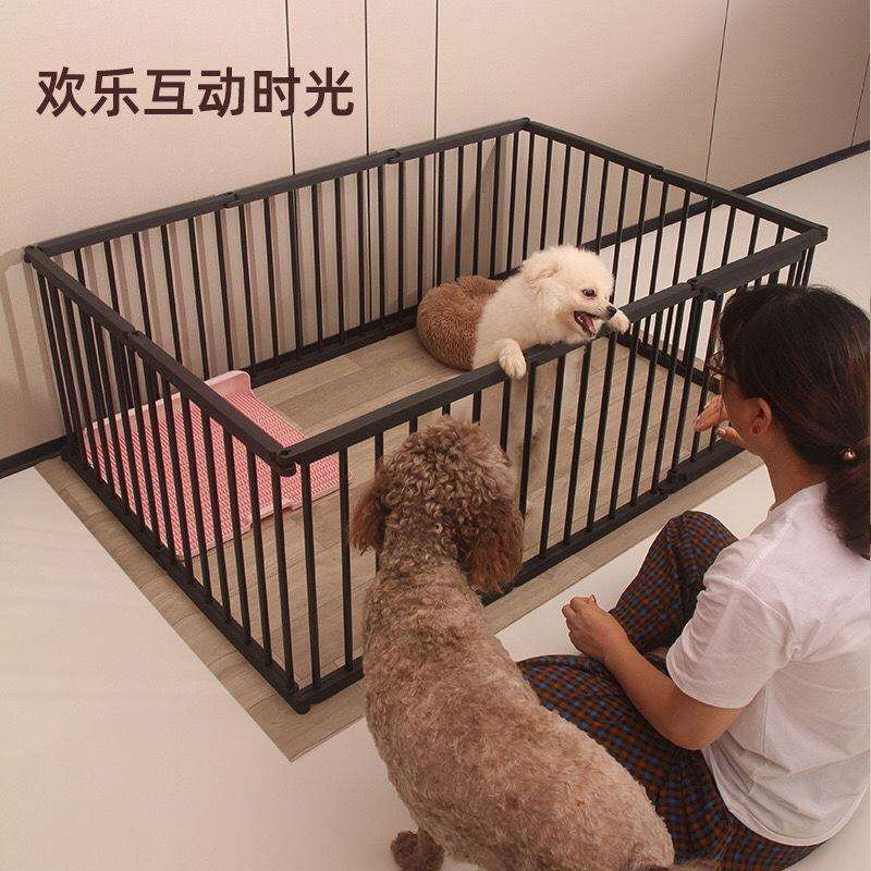 狗狗围栏宠物栅栏狗笼子中室内泰迪柯基狗窝防护栏杆可拼接田园