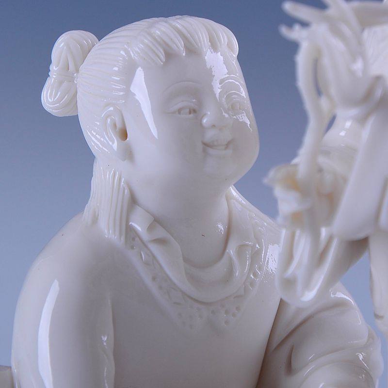 旺件夫像姻缘陶瓷家居客厅婚房婚姻结婚礼品增摆神妻运