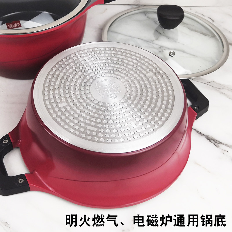 韩国进口陶用珐琅瓷锅家用明火电磁炉通汤煲汤锅煮粥火锅泡面奶锅